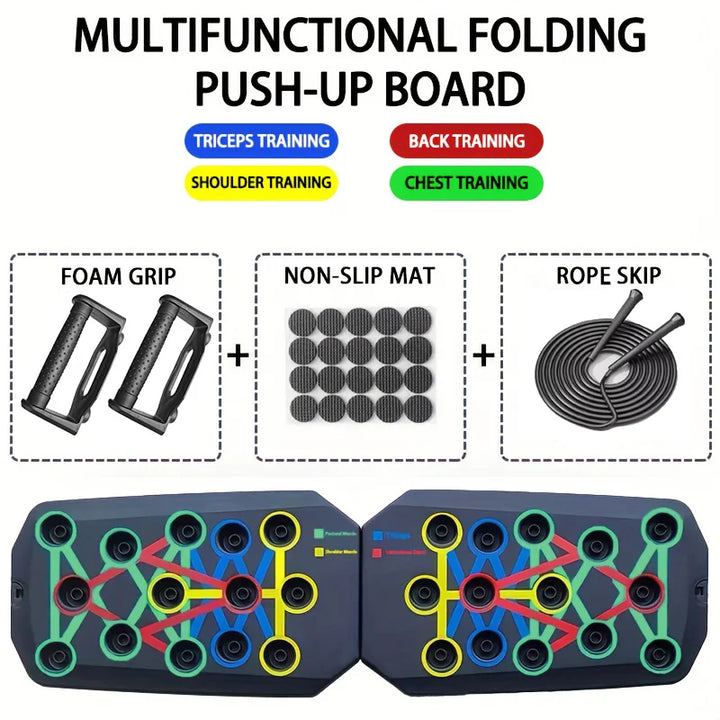 Portable Multifunctional Push-Up Board Set with Handles 