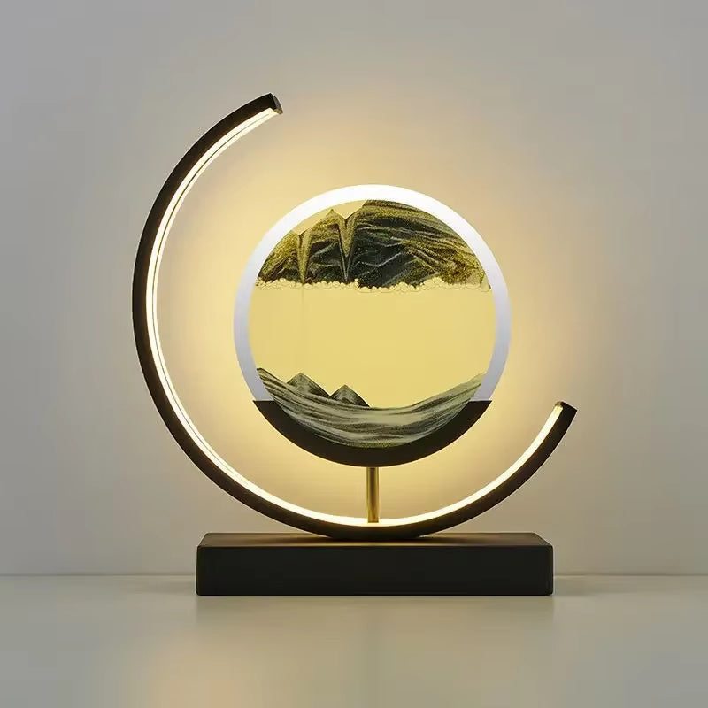 LED Moving Sand Art Table Lamp